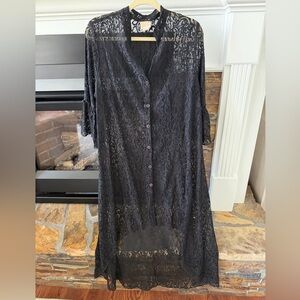 Zadie B’s Black Lace Button-Front Dress